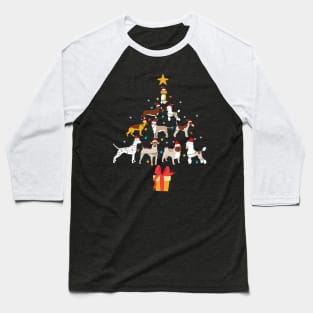 Merry Dogmas Dog Christmas Tree Christmas Tree Made of Dogs Dog Lover Christmas Gift Baseball T-Shirt